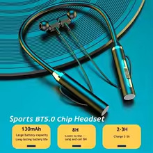 سماعات لاسلكية بلوتوث 5.0 سماعات بشريط حول الرقبة سيليكون Hifi 9D ستيريو سماعة رياضية الرسن مقاوم للماء سماعات أذن مغناطيسية