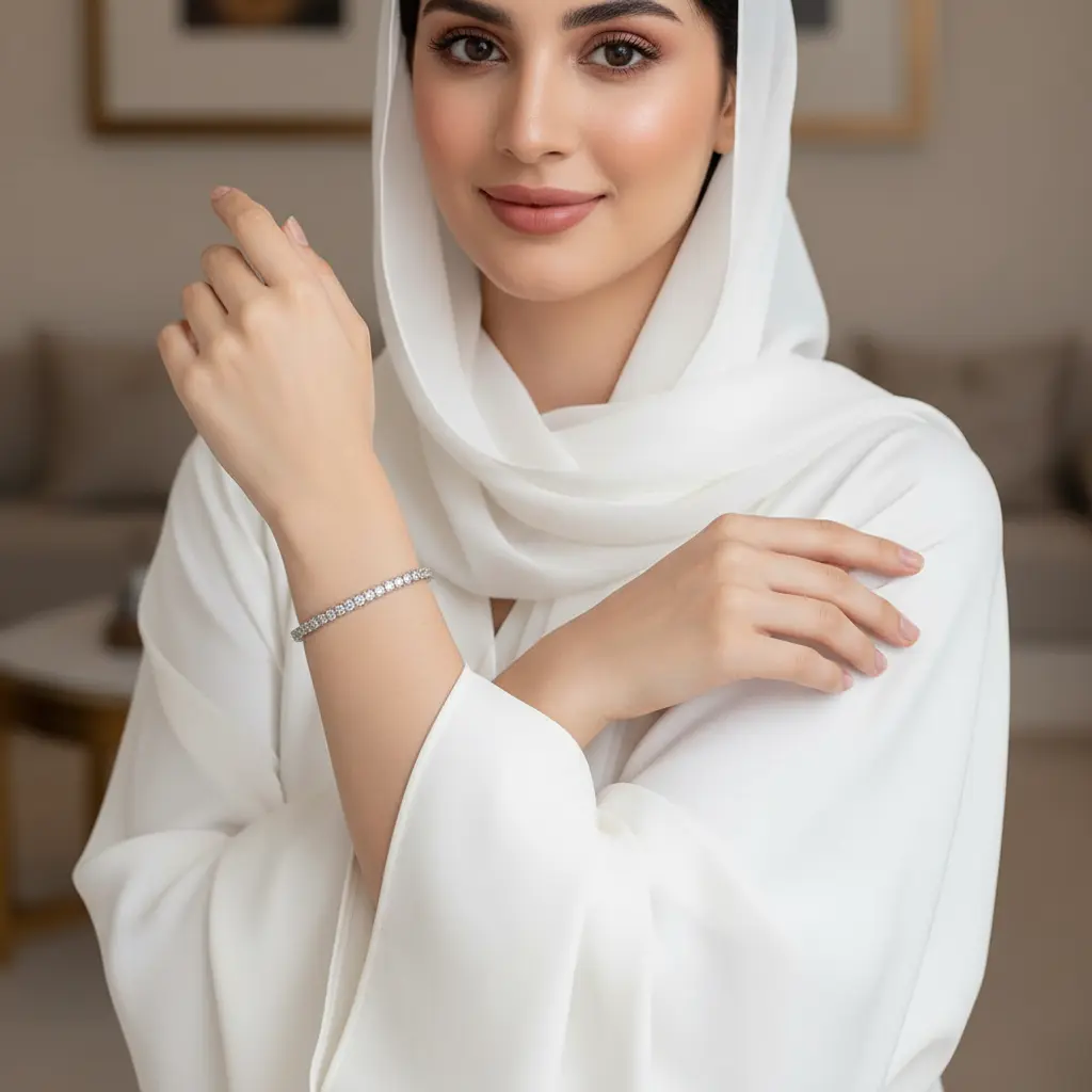 Bracelet en GR pièrres  de diamands  4 mm avec boite luxueuse 🇫🇷