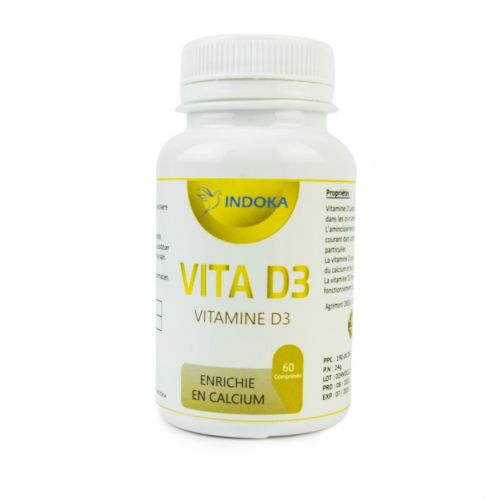 INDOKA Vitamine D3 Vita D3 60 Comprimés