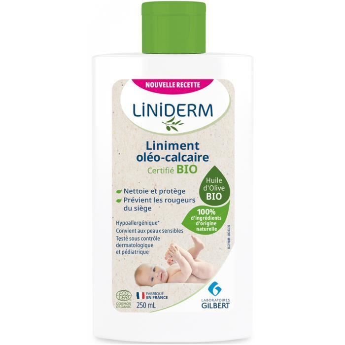 Liniderm liniment oleo-calcaire certifié bio 250ml