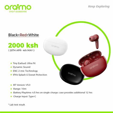 oraimo Riff 2 écouteurs sans fil