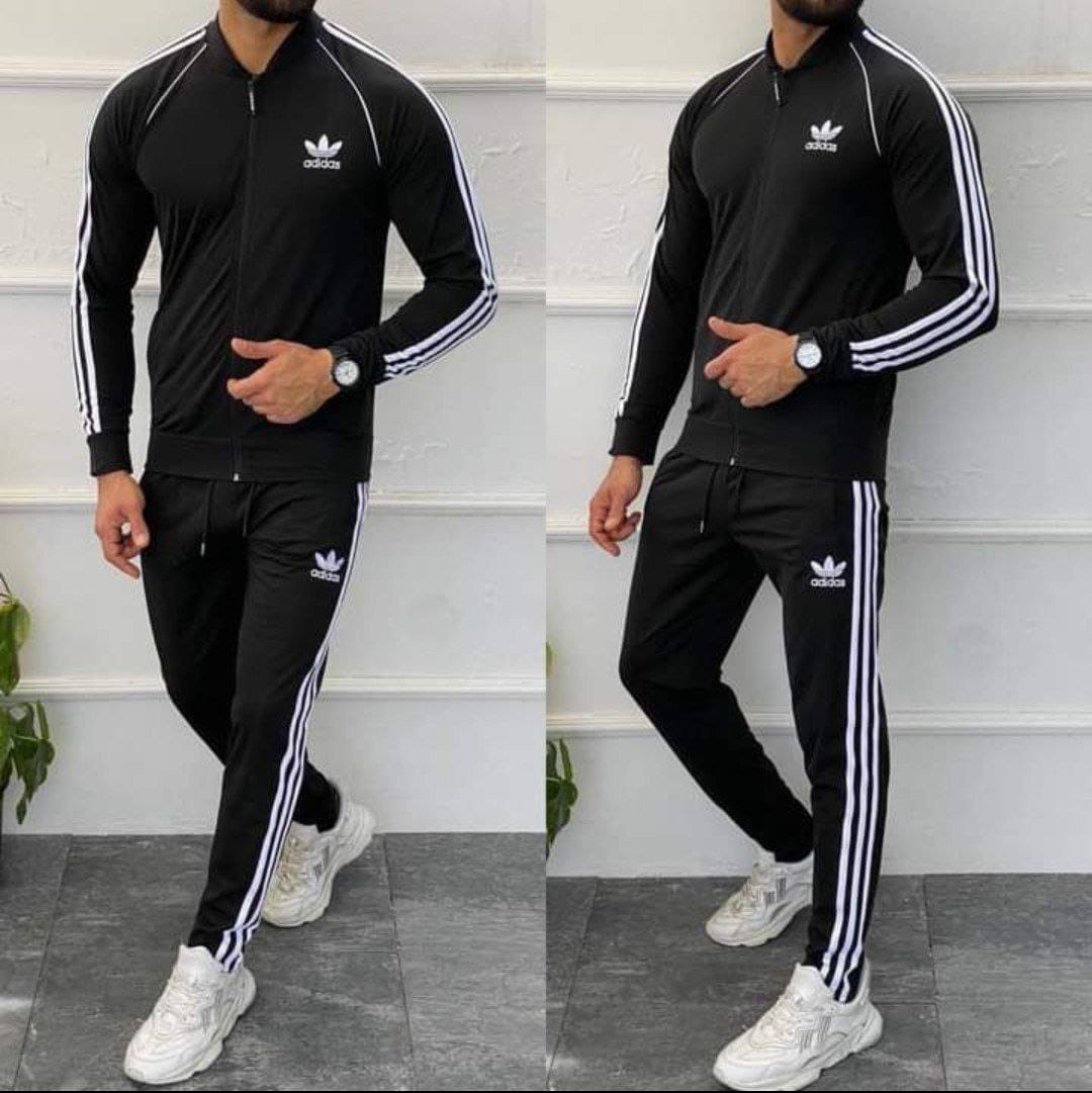 Ensemble de survêtement bleu Adidas pour hommes