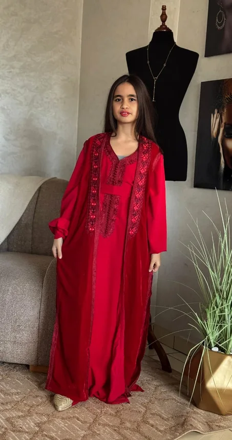 كيمونو دوبياس فاخر للبنوتات – جديد رمضان ✨