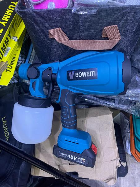 مسدس رش طلاء لاسلكي 48V لتشطيب احترافي للأثاث والجدران