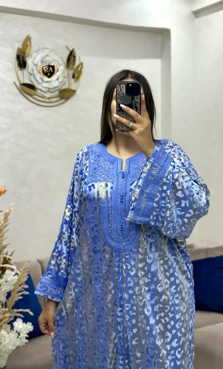 🌙 قندورة مخزنية فصالة مثالية – جديد رمضان 👑✨