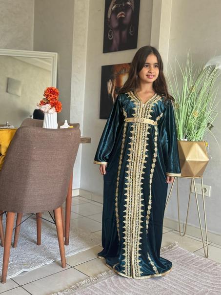 💎 قفطان بناتي فاخر – توب مبرة مرايا من النوع الرفيع