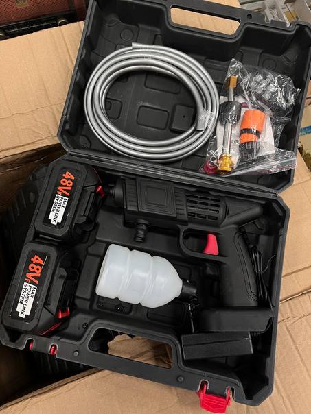 رشاش الماء لاسلكي عالي الضغط  بطاريتين قابلة لشحن