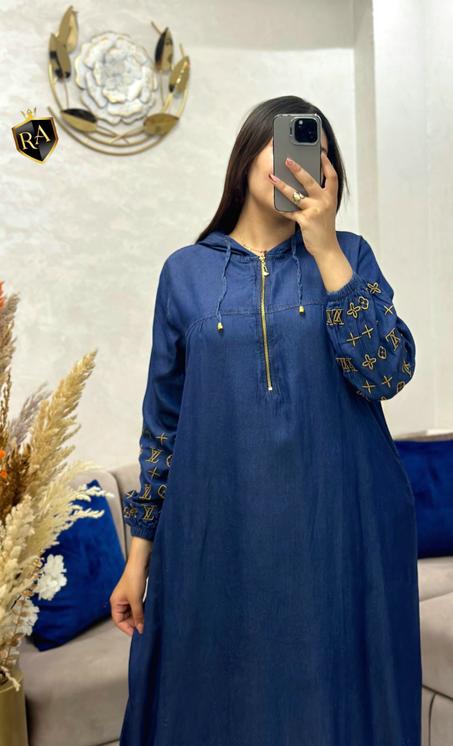 جلابة جينز طونسيل الجديدة… أناقة وراحة فكل خروجة! 💙✨