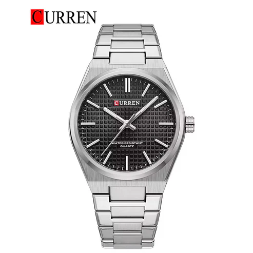 Montre-bracelet Curren originale pour homme, bracelet en acier inoxydable, avec boîte et sac (8439)