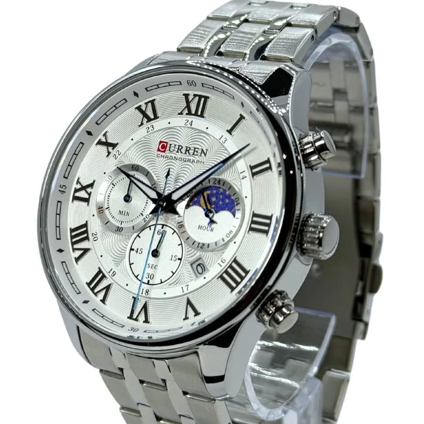 Curren 8427 Montre Chronographe Homme en Acier Inoxydable