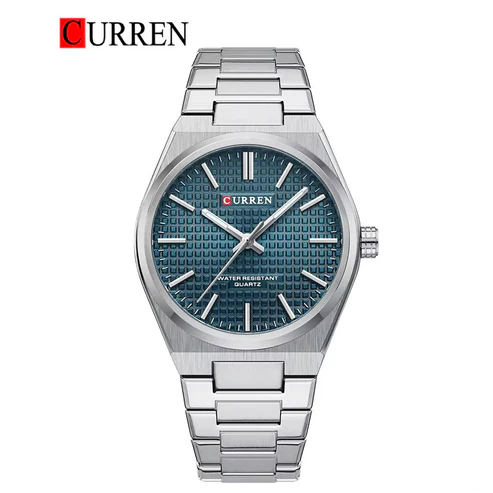 Montre-bracelet Curren originale pour homme, bracelet en acier inoxydable, avec boîte et sac (8439)
