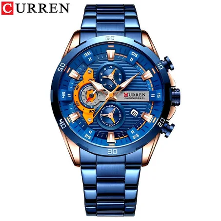 Curren 8402 Montre Chronographe Homme Sport et Luxe