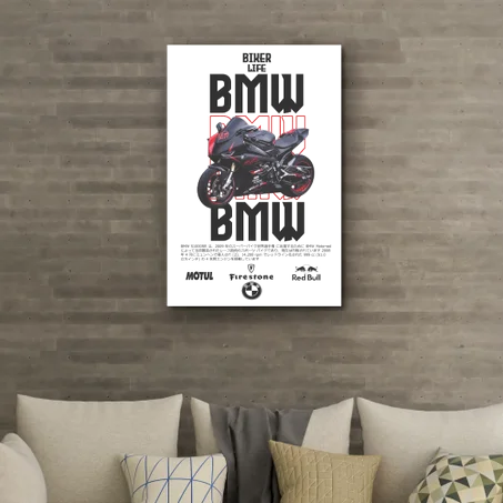 Tableau 60x90 moto