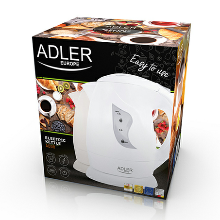 غلاية من البلاستيك  من الشركة الألمانية أدلر   BOUILLOIRE EN plastic 1,0 L Adler GERMANY AD 08 beige