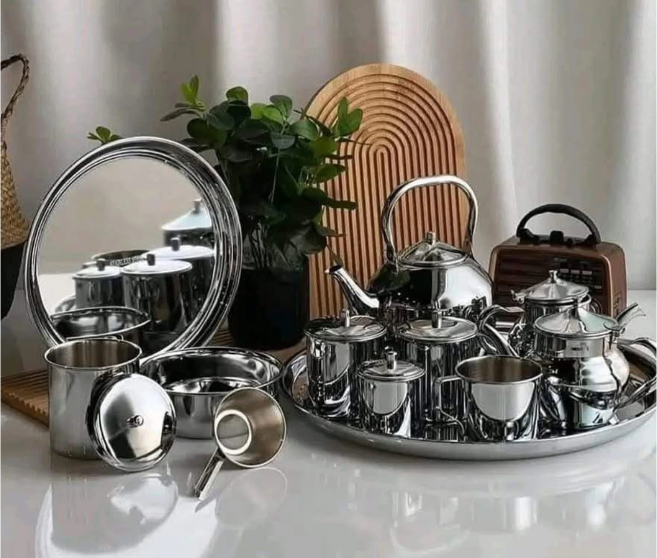 طقم الشاي العربي 12 قطعة من الإنوكس 18/10 أوريجينال    Arabian Tea Set – Service à Thé Arabe en Inox 18/10 – 12 Pièces  ORIGINAL