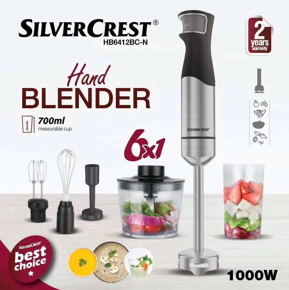 ميكسور 6في1 بقوة 1000 واط من سيلفركراست MIXEUR 6EN1 1000 W  SilverCrest