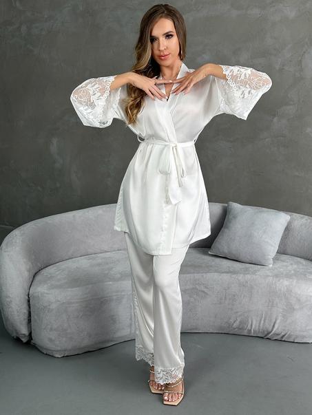 Ivoria ( Ensemble satiné blanc 2 pièces)