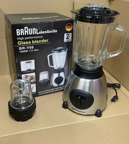 Braun Mixeur blender très performant avec 5 turbo couleur grise Bole en verre