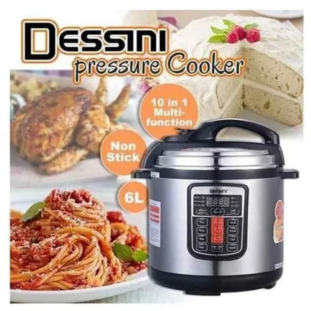 Dessini Robot autocuiseur haute pression et cuiseur vapeur smart cocotte 6L + 11 préréglages Italy