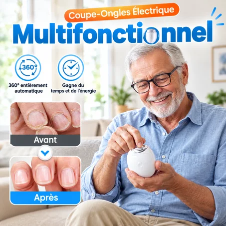 Ponceuse à Ongles Auto - 3 Vitesses Réglables & LED Intégrée