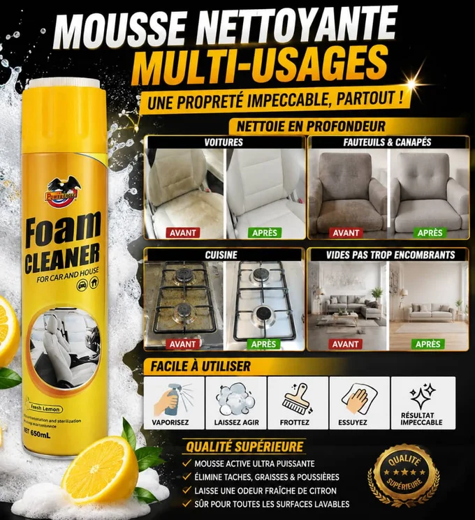 MOUSSE NETTOYANTE DE HAUT QUALITÉ SUPÉRIEURE