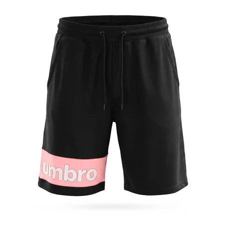 UMBRO SHORT  NOIR / ROSE