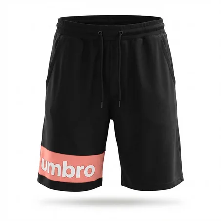UMBRO SHORT  NOIR / ORANGE