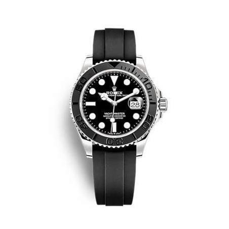 Rolex Yacht Master Black Leather - Silver