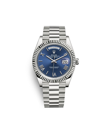 ROLEX DAY-DATE SILVER-BLUE