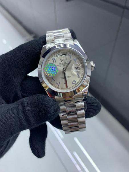 Rolex Oyster Perpetual Day-Date Arabic Numerals silver