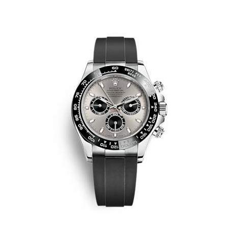 Rolex Cosmograph Daytona Silver dial-Black-leather