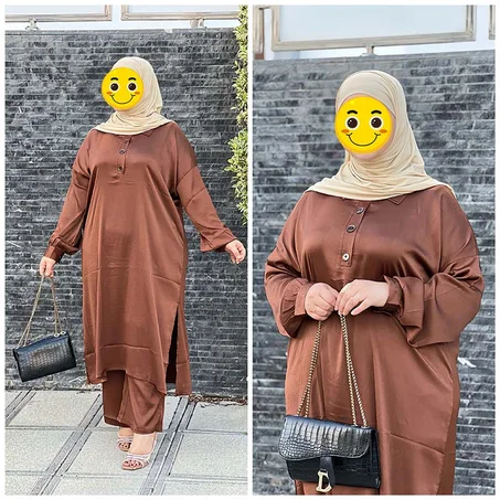 🌟 أنصومبل طويل أنيق 🌟 للمحتجبات والغير محتجبات - للخروج والمناسبات