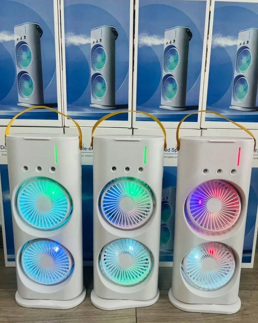 🌬️ Ventilateur Brumisateur Double Tête Rechargeable avec Télécommande