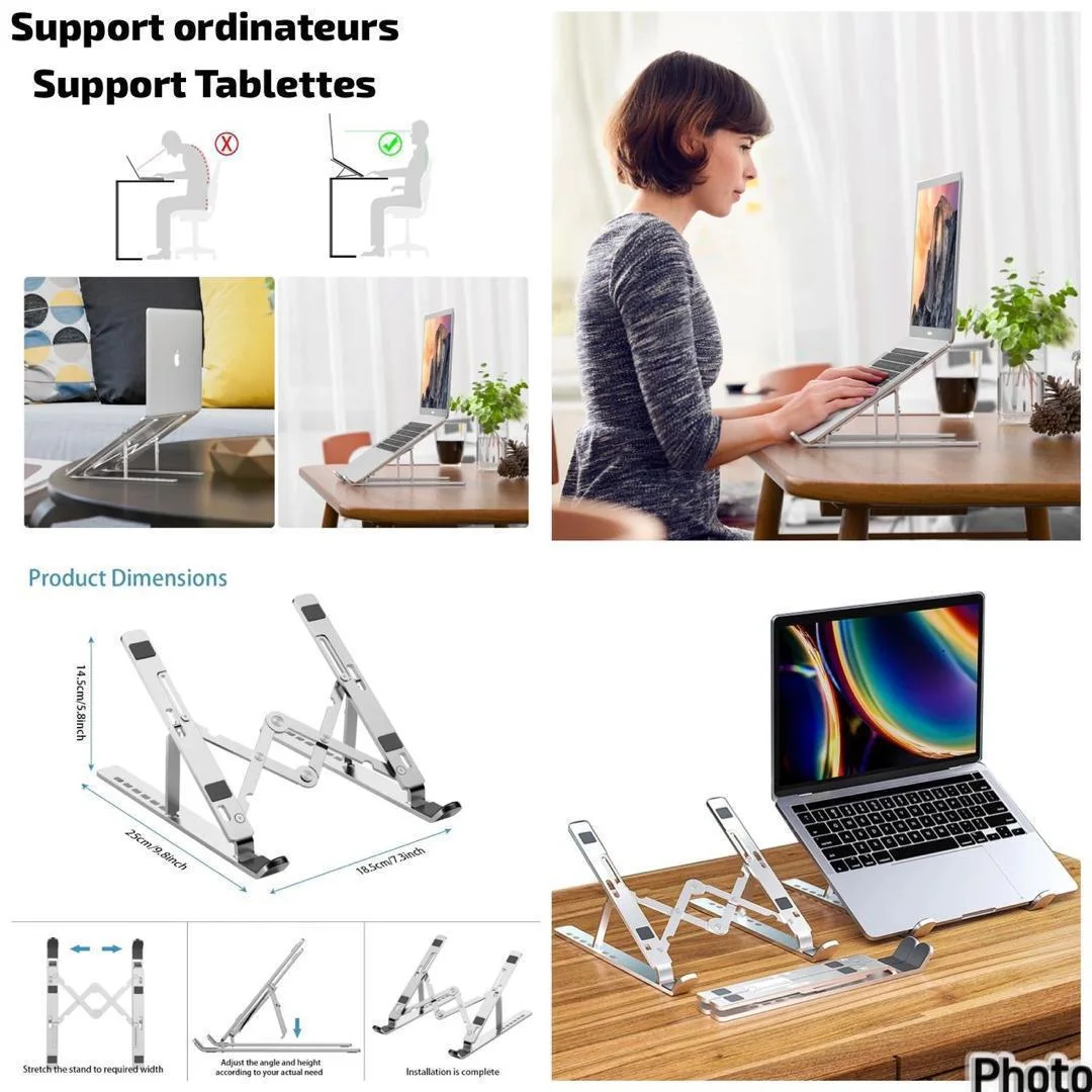 💻 Support PC Réglable – Confort & Performance