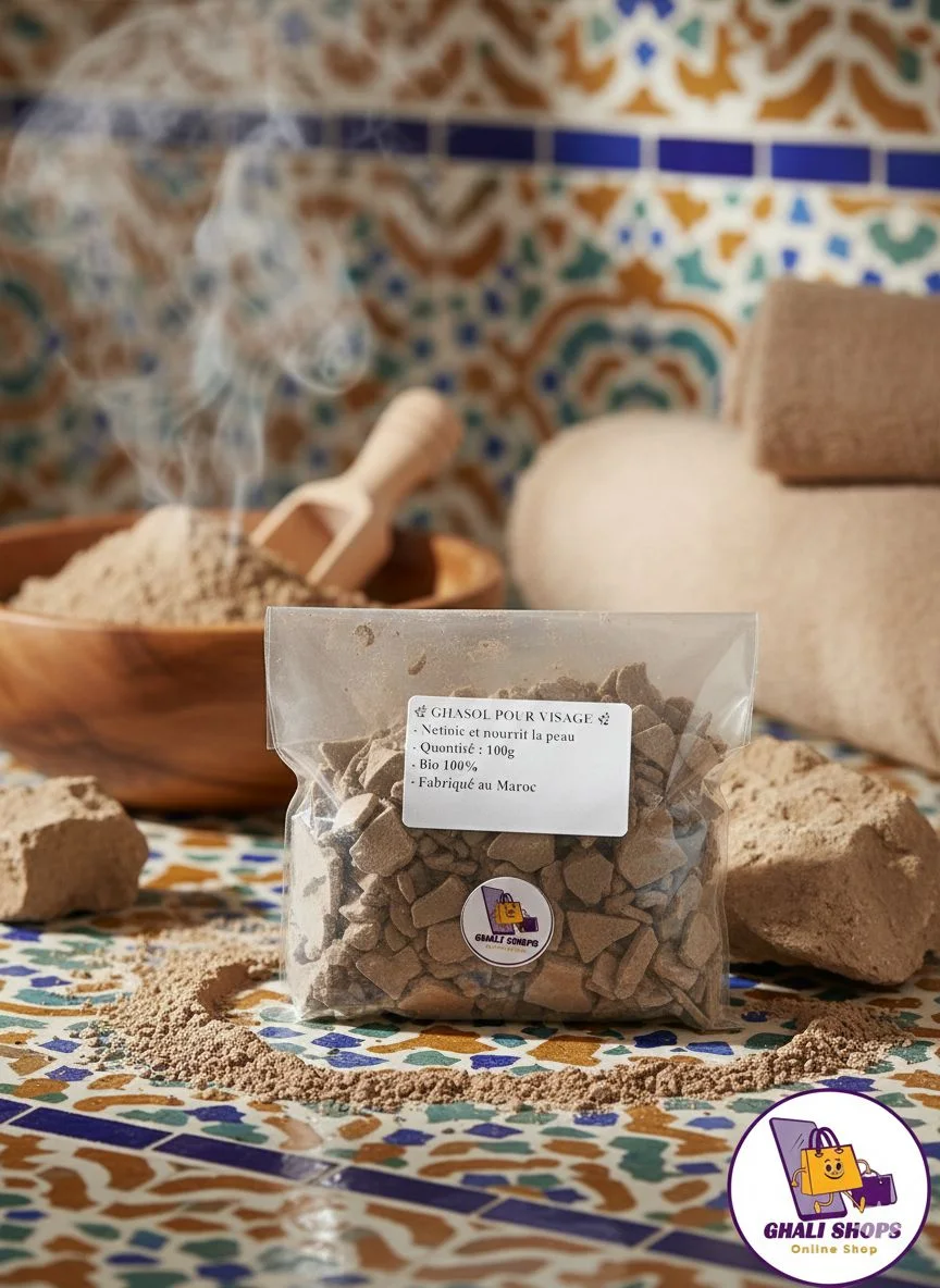 Ghassoul Marocain Naturel – Soin Purifiant pour le Visage