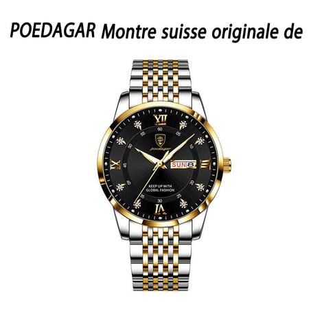 POEDAGAR Montre suisse originale de