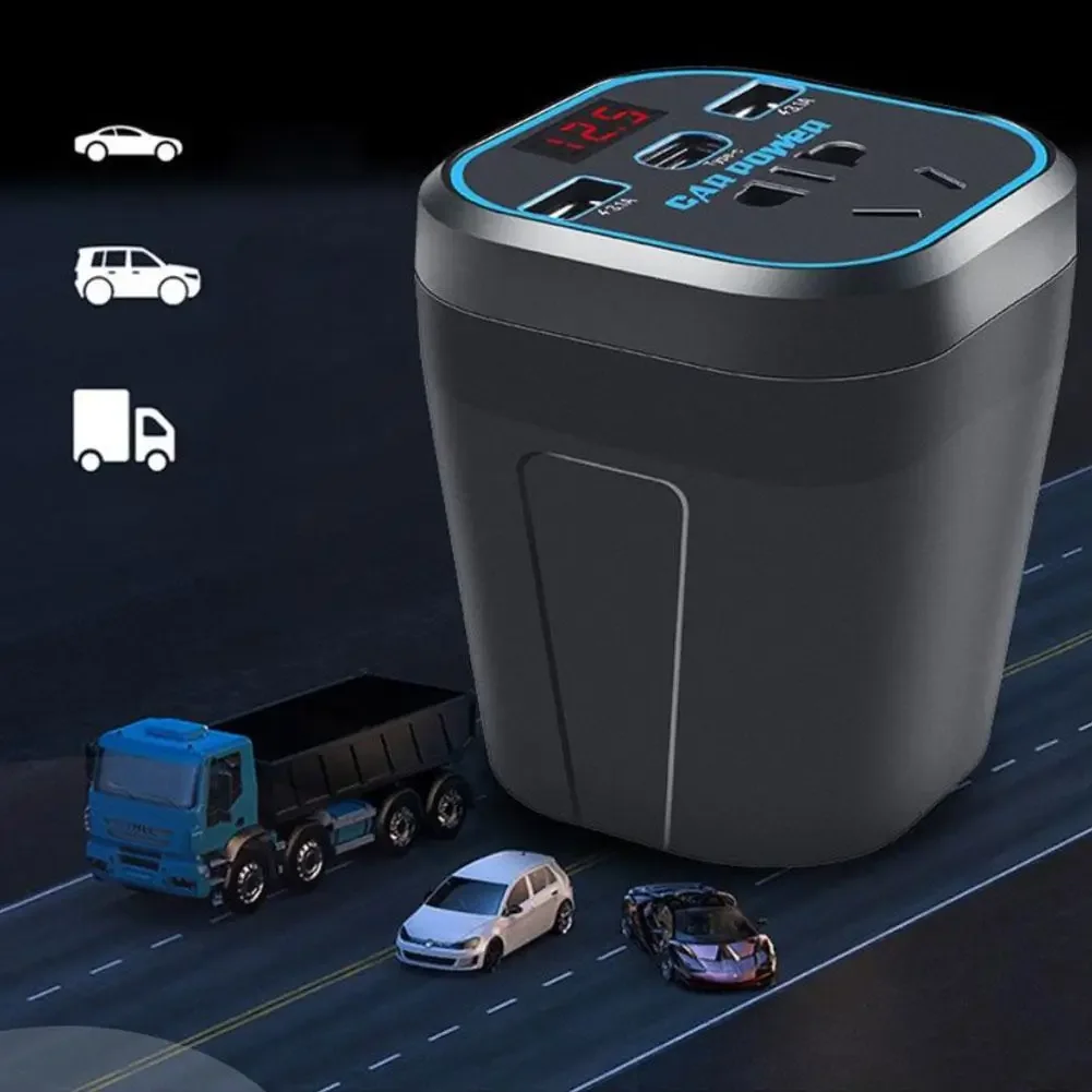 ⚡ Adaptateur pour porte-gobelet de voiture et chargeur QC -- ⏳ Jusqu'à épuisement des stocks