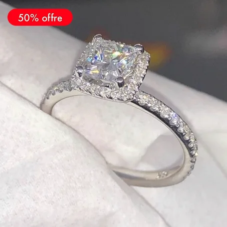 Bague Solitaire Royal – L'éclat majestueux du design carré