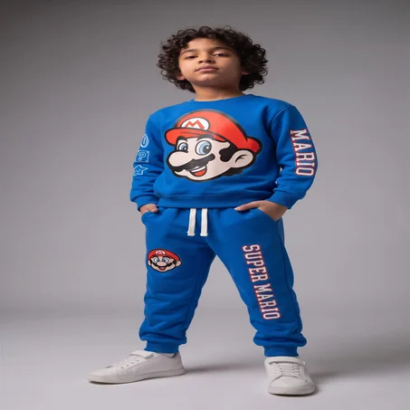 Ensemble 3D Super mario Bleu roi en premuim montonet Turc