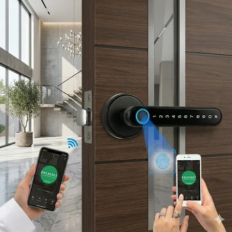 مقبض الباب الذكي