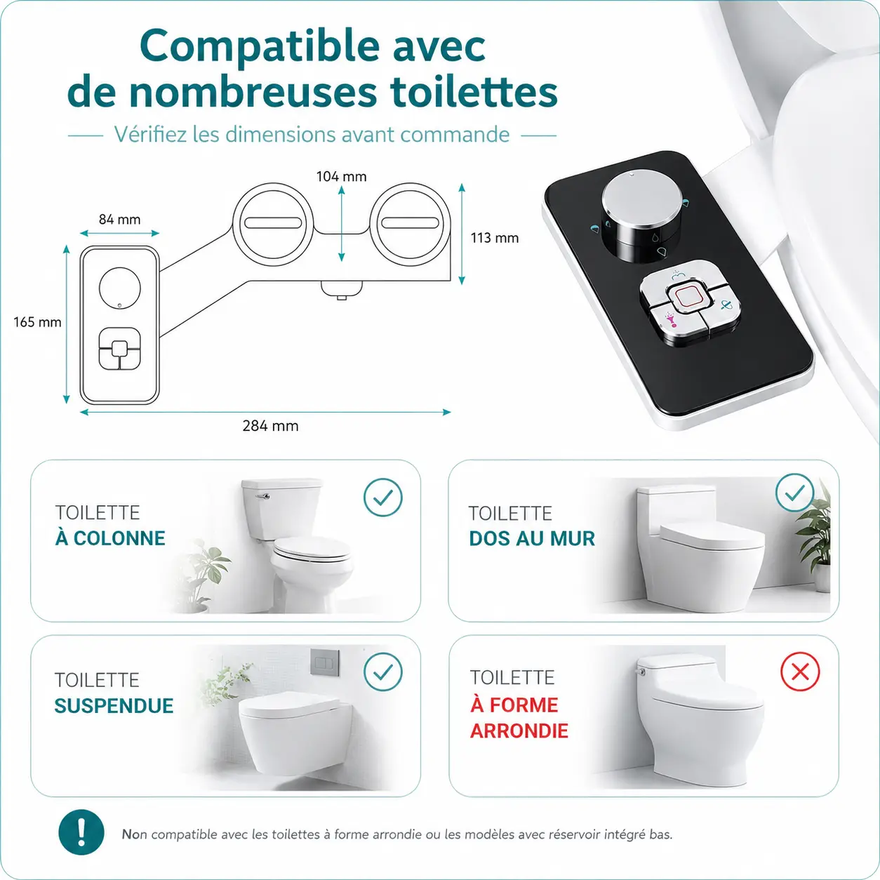 FreshWC™ — Kit bidet WC sans électricité