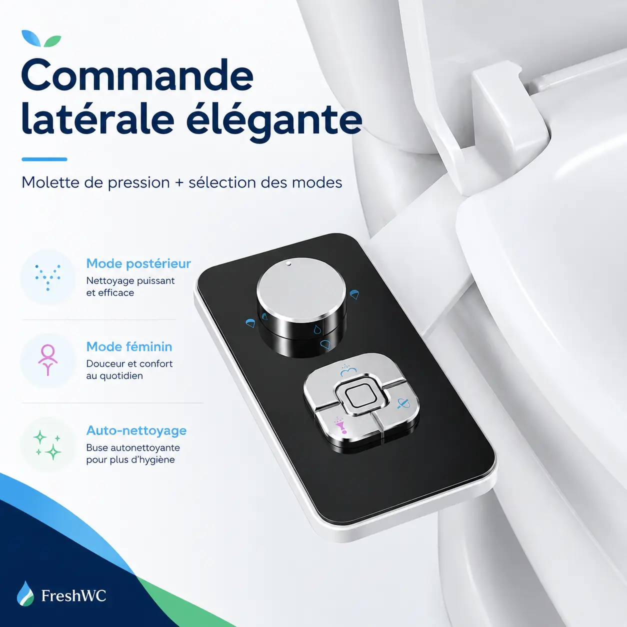 FreshWC™ — Kit bidet WC sans électricité