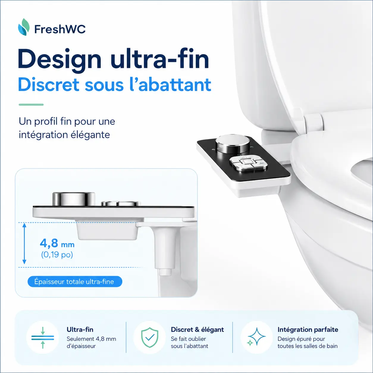 FreshWC™ — Kit bidet WC sans électricité