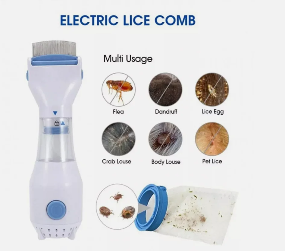 مشط كهربائي مضاد للقمل