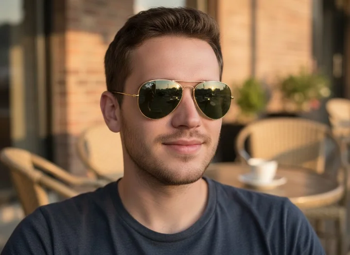 Lunettes de soleil Ray-Ban RB3025 Aviator – Verres G-15 verts classiques à la résistance ultra-dure