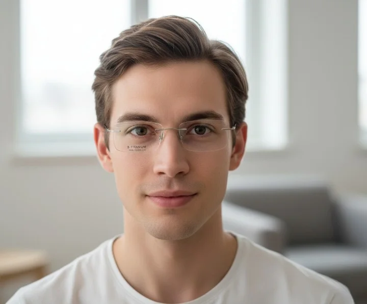 Lunette Percée Beta Titanium 6036 – Minimalisme Absolu & Légèreté Extrême