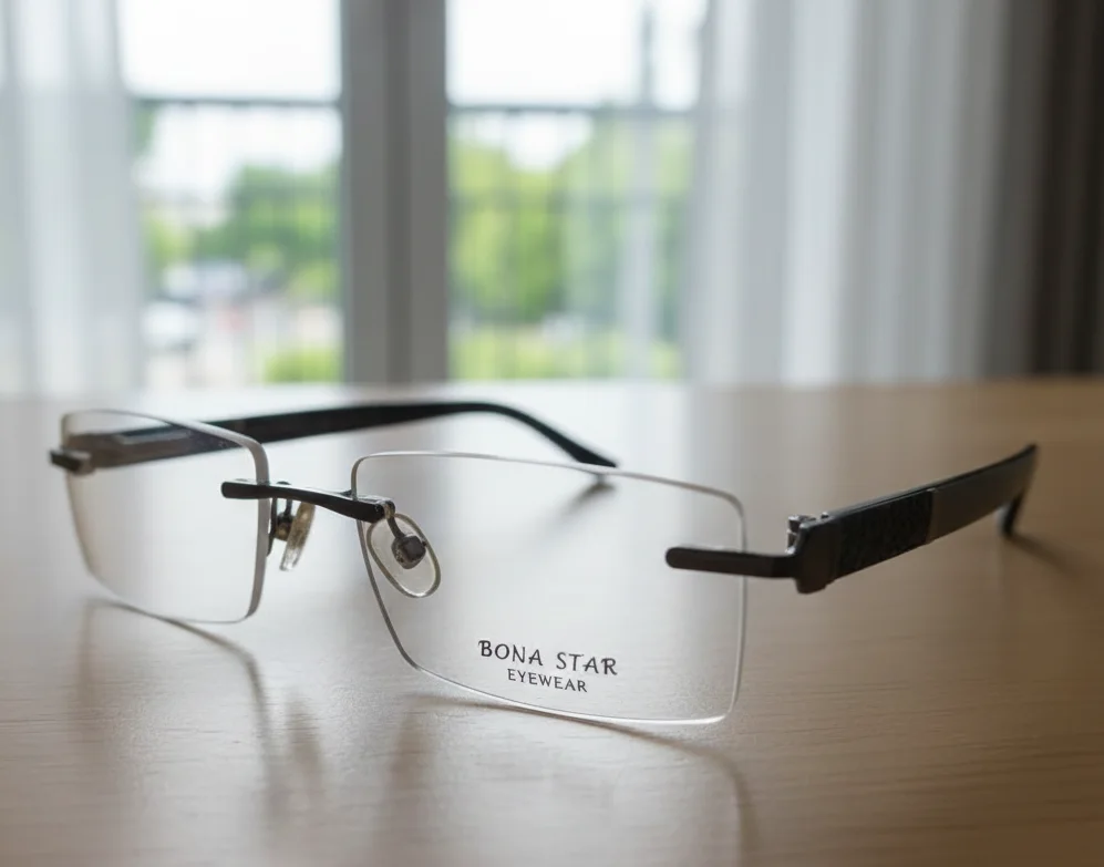 lunette Percée Bona Star BO1002 – Noir & Gris Anthracite – Ultra-Légère et Design