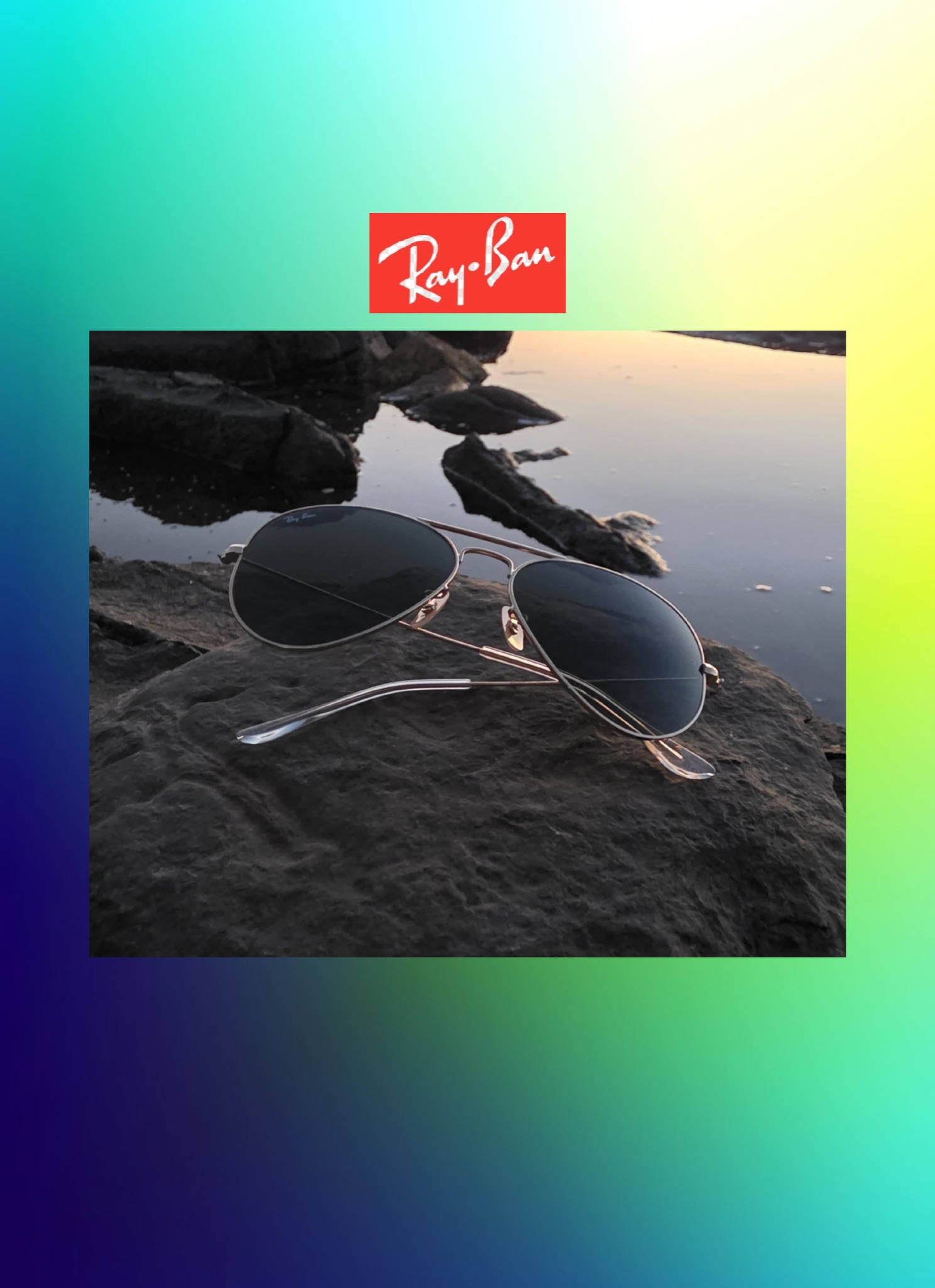 Lunettes de soleil Ray-Ban RB3025 Aviator – Verres G-15 verts classiques à la résistance ultra-dure