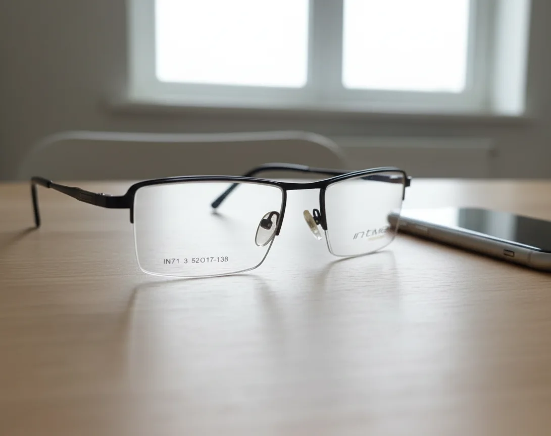 Lunette IN TIME IN71 – Gun Metal & Chrome – Design Demi-Cerclé