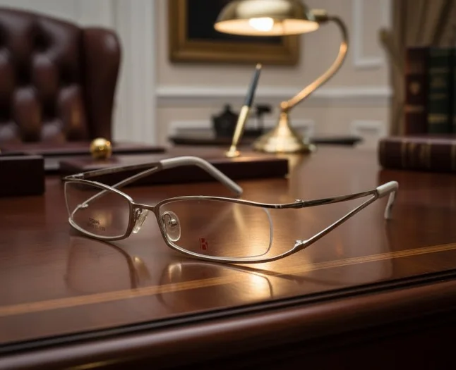 Lunette Optique Kaxiou FD048 – Argent Satiné – Design Architectural Japonais Branche 